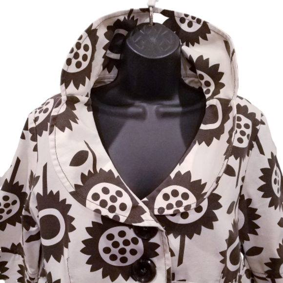 Beebop & Wally Hazel Retro Coat Brown Size Medium - Picture 3 of 6